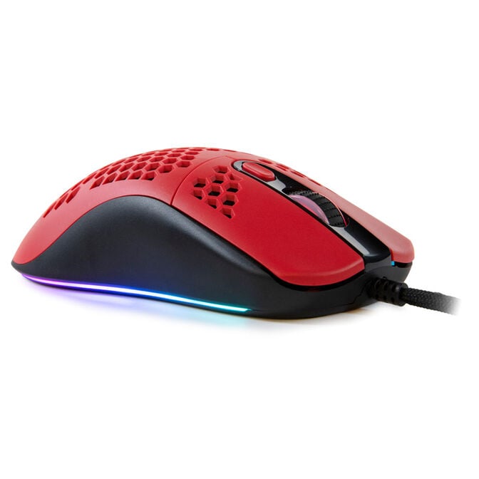Arozzi Favo Ultra Light Gaming Mouse - black/red image number 2