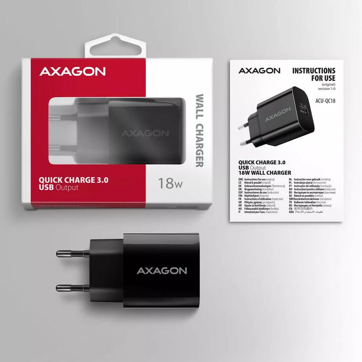 AXAGON ACU-QC18 Ladestecker, 18 W - schwarz image number 6