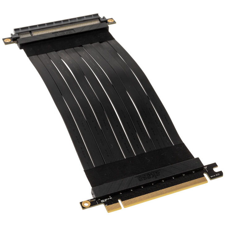 Akasa Riser Black X2, Premium PCIe 3.0 x 16 Riser Kabel, 20cm - schwarz image number 1