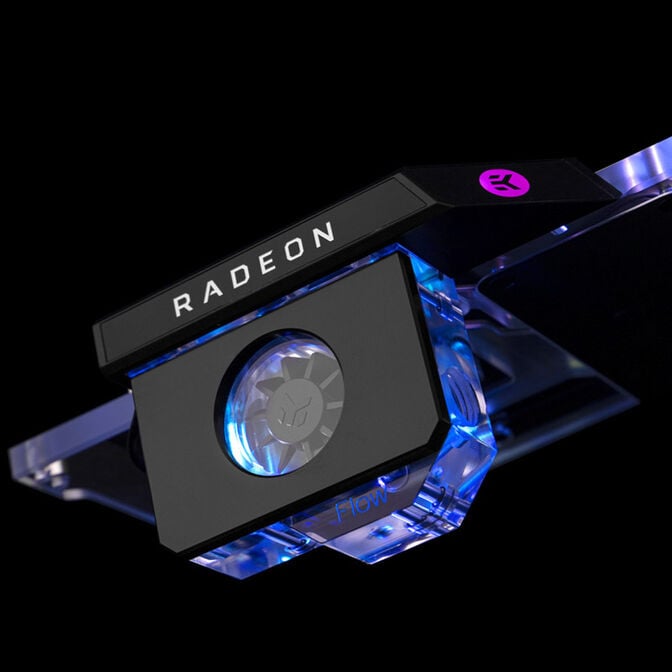 EK Water Blocks EK-Quantum Scalar Flowmeter Bottom-To-Top D-RGB - Black image number 4