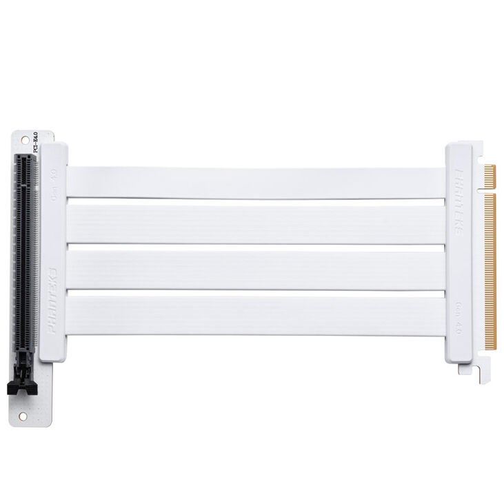 PHANTEKS PCI-E 4.0 x16 riser ribbon cable, 90 degrees, 22 cm - white image number 1