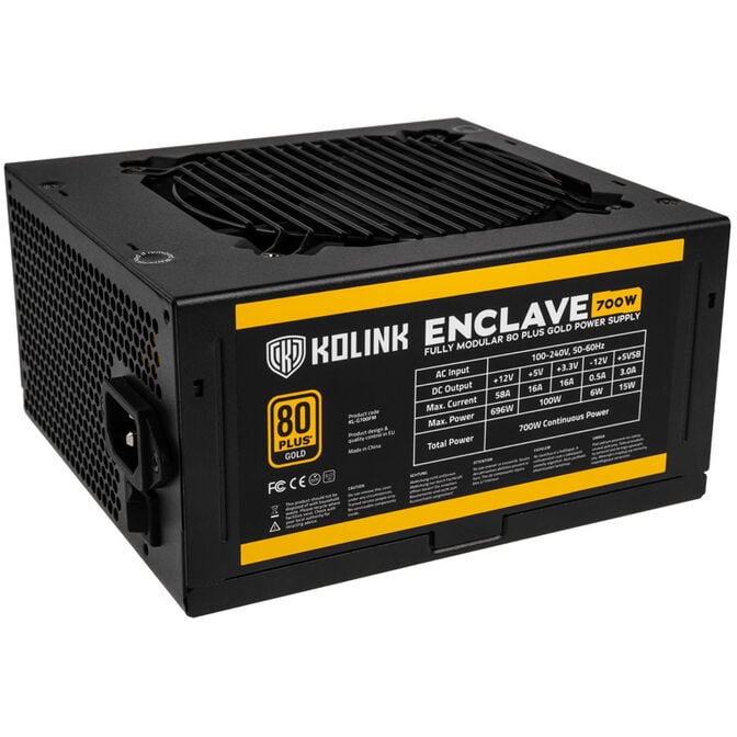 Kolink Enclave 80 PLUS Gold Netzteil, modular - 700 Watt mit Kaltger&auml;tekabel image number 0