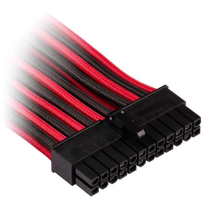 Corsair Premium Sleeved 24-Pin-ATX-Kabel (Gen 4) - rot/schwarz image number 1