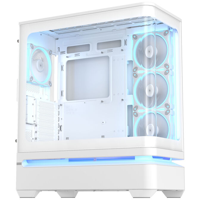 ASUS Prime AP304 ARGB PC Case, Mid Tower, ATX, ARGB, Tempered Glass &ndash; white image number 4