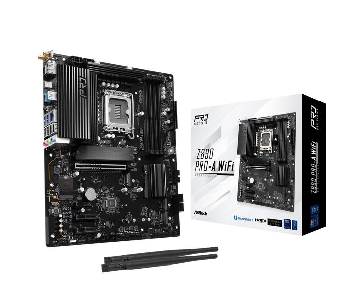 ASRock Z890 Pro-A WiFi, Intel Z890 Mainboard, Sockel LGA 1851, Intel Z890, ATX, DDR5 image number 0