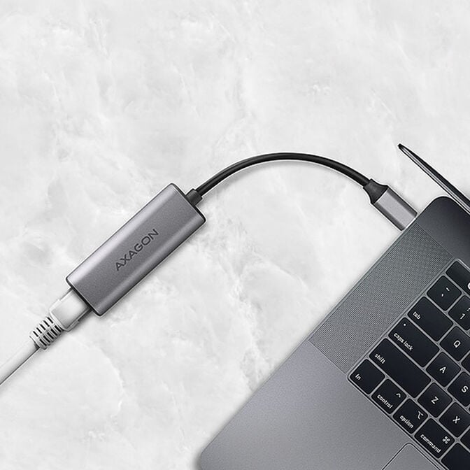 AXAGON ADE-25RC USB 3.2 Netzwerk-Adapterkabel - USB Typ-C, RJ45 image number 1