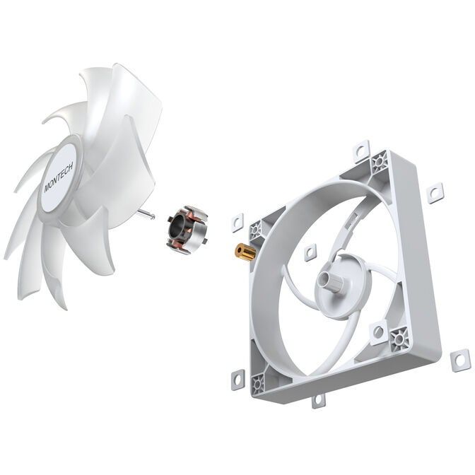 Montech GF120 PWM ARGB L&uuml;fter - 120mm, wei&szlig; image number 2