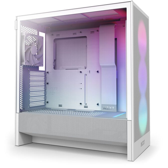 NZXT H5 Flow RGB PC-Geh&auml;use, Midi-Tower, ATX, RGB, Tempered Glass - wei&szlig; image number 0