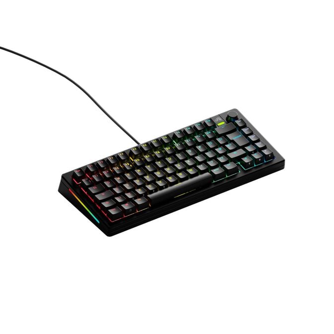 Glorious GMMK 3 75% Gaming Keyboard, Fox Switches - ISO UK, Black image number 1