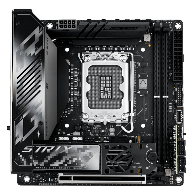 ASUS ROG Strix Z890-I Gaming WiFi Mainboard, Sockel LGA 1851, Intel Z890, Mini-ITX, DDR5 image number 2