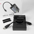 AXAGON ADSA-1S6 SLIMPort6 Adapter, USB 3.0, 2.5" SSD/HDD, SATA 6G - with Case image number null
