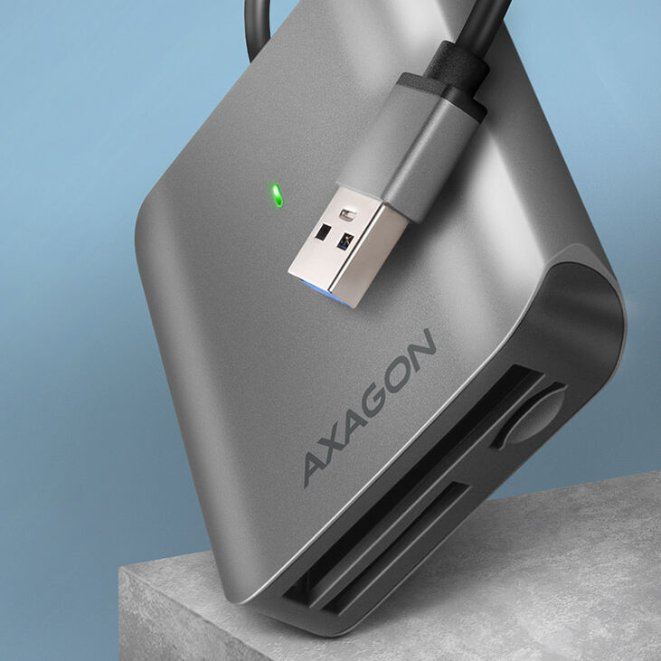 AXAGON CRE-S3 External Card Reader USB-A 3.2 Gen 1, 3-Slot, SD/microSD/CF, UHS-II image number 1