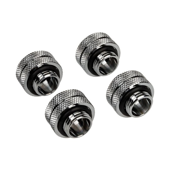 Corsair Hydro X Series XF Hardline fitting straight G1/4 inch to 12mm OD hard tube - 4 pack, chrome image number 1