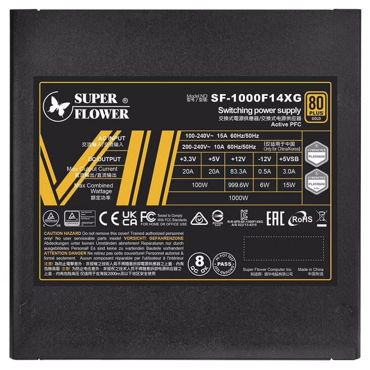 Super Flower Leadex VII XG 80 PLUS Gold, ATX 3.0, PCIe 5.0 - 1000 Watt image number 4