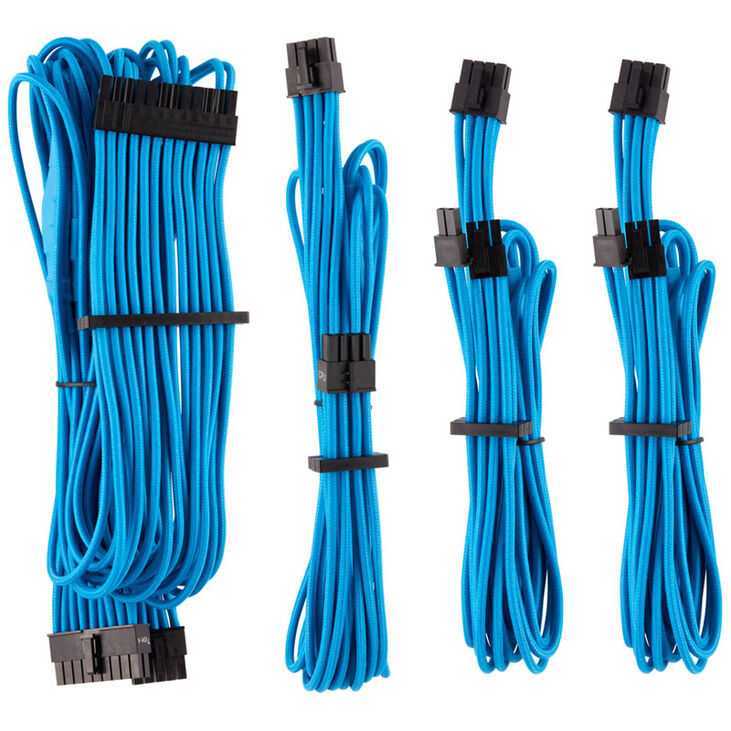 Corsair Premium Sleeved Kabel-Set (Gen 4) - blau image number 0