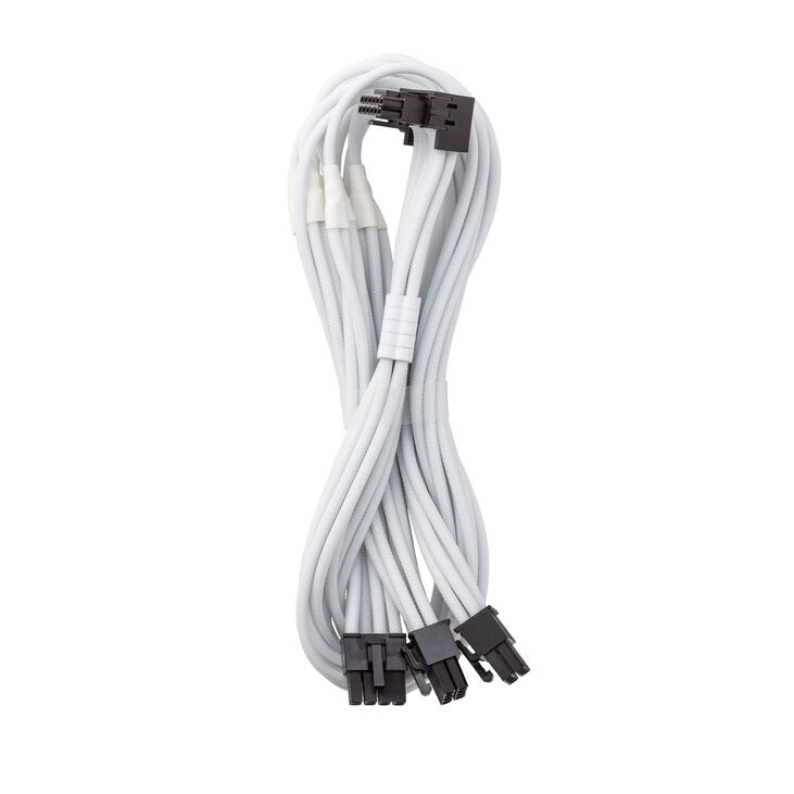 CableMod C-Series Pro Connection Cable - Variant B, 90°, 16-Pin to 3x 8-Pin PCIe, white image number 0