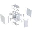 ASUS Prime AP303 PC Case, Mid Tower, ATX, Tempered Glass - White image number null