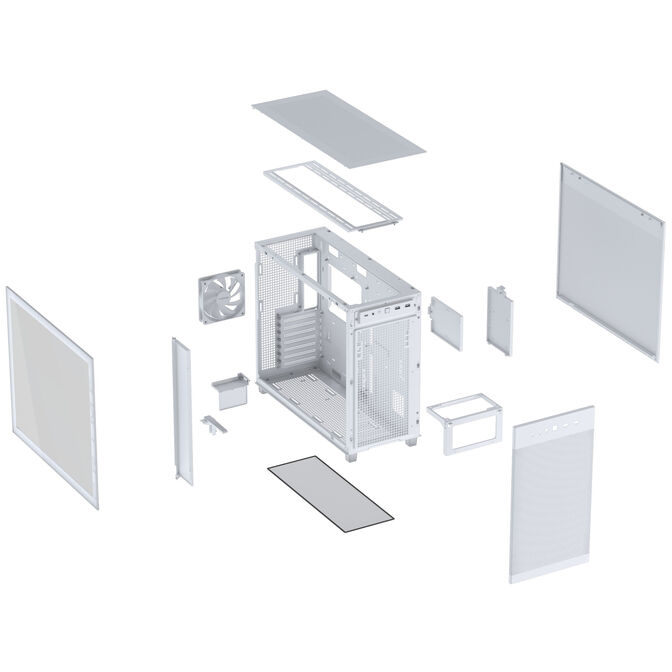 ASUS Prime AP303 PC Case, Mid Tower, ATX, Tempered Glass - White image number 9