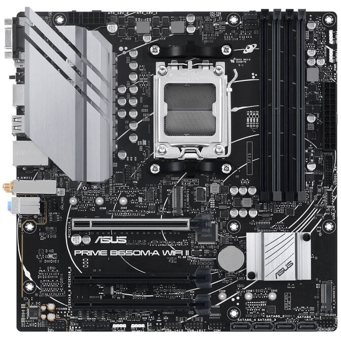 ASUS Prime B650M-A WIFI II Mainboard, Sockel AM5, AMD B650, Micro-ATX, DDR5 image number 2