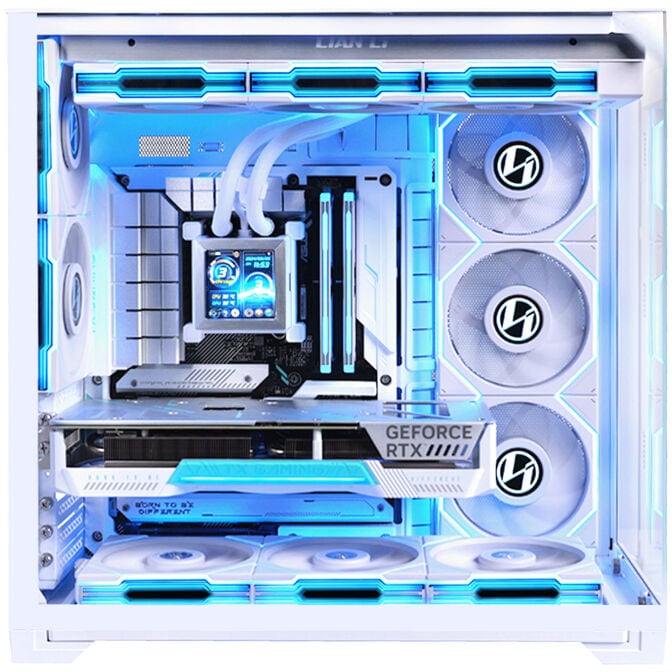 Lian Li O11 Vision Compact PC-Geh&auml;use, Midi-Tower, E-ATX, Tempered Glass - wei&szlig; image number 4