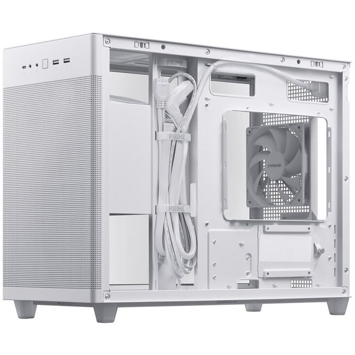 ASUS Prime AP201 Micro-ATX case, Tempered Glass - white image number 8
