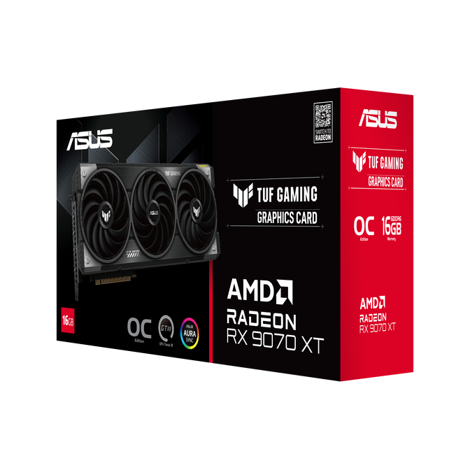 ASUS TUF Radeon RX 9070 XT OC Edition Grafikkarte, 16384 MB GDDR6 image number 1