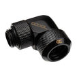 Alphacool Eiszapfen 13mm hard tube compression fitting 90 degrees rotatable G1/4 - black image number null