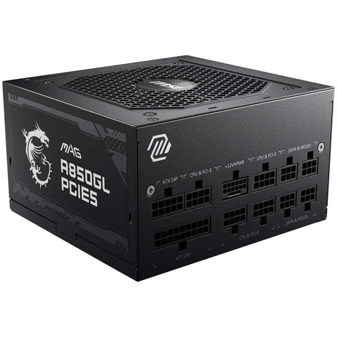 MSI MAG A850GL PCIe5 Netzteil, 80 PLUS Gold, vollmodular, ATX 3.0, PCIe 5.0 - 850 Watt image number 4