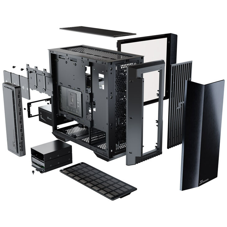 Seasonic SYNCRO Q704 PC Case, Mid Tower + SYNCRO DGC-750 Gold Power Supply - black image number 7