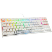 Ducky One 2 TKL PBT Gaming Tastatur, MX-Black, RGB LED - weiß