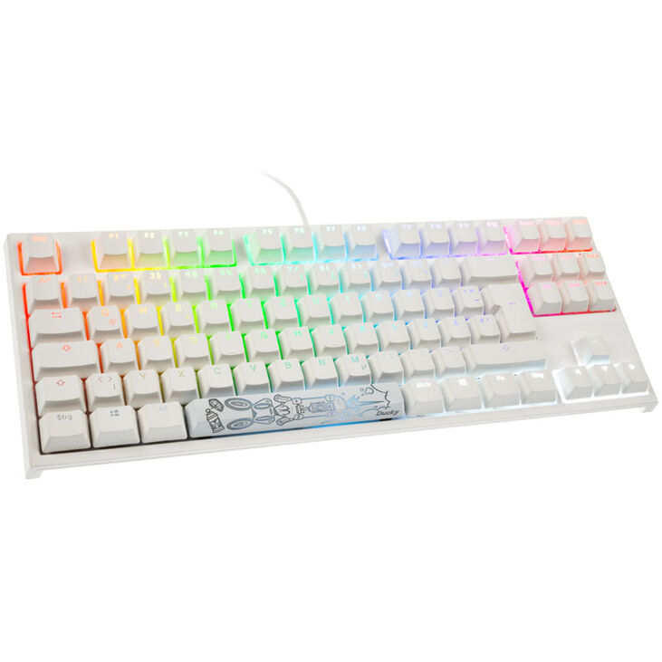 Ducky One 2 TKL PBT Gaming Tastatur, MX-Black, RGB LED - weiß image number 0