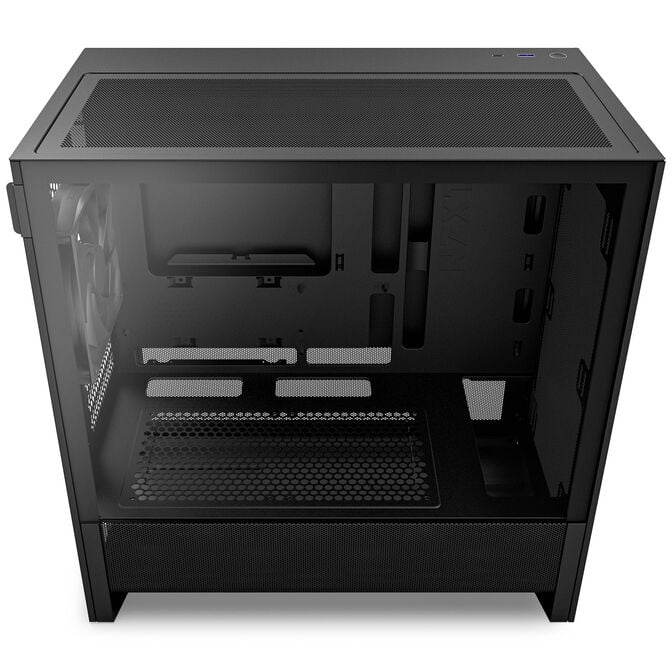NZXT H3 Flow PC Case, Mid Tower, mATX, Tempered Glass - Black image number 5