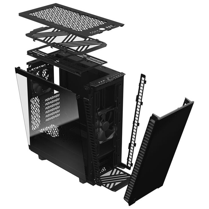Fractal Design Define 7 Compact Midi-Tower Dark Tint, gedämmt, Tempered Glass, schwarz image number 1