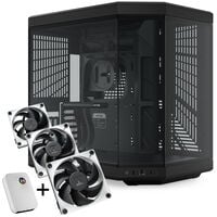 Hyte Y70 Mid Tower - schwarz + FP12 3-Pack & NP50