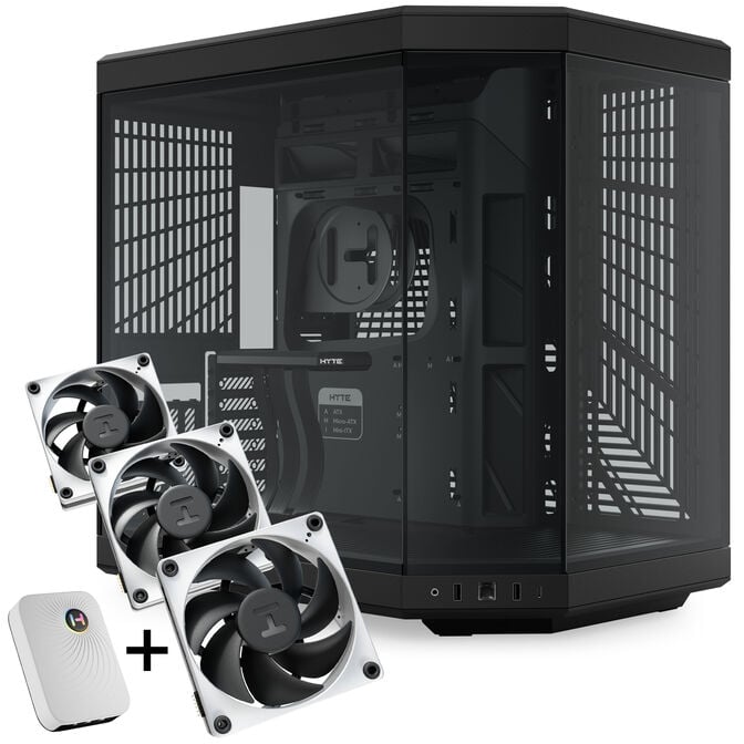 Hyte Y70 Mid Tower - schwarz + FP12 3-Pack & NP50 image number 0