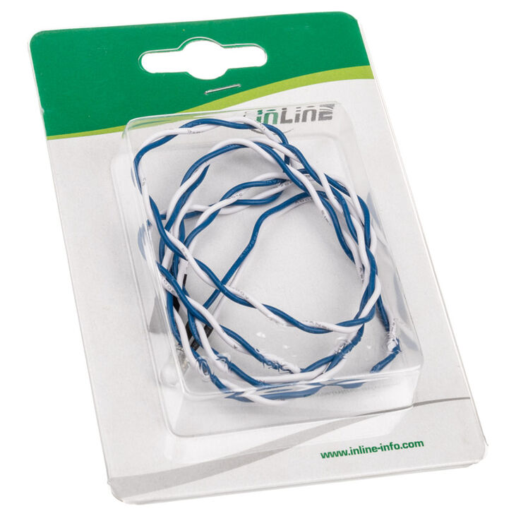 InLine HDD-LED / Power-LED for motherboard connection, blue - 80cm image number 3