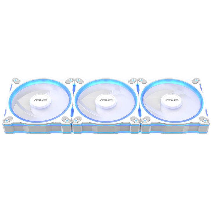 ASUS Prime MR120 ARGB Fan, PWM, Aura Sync - 120mm, white, triple-pack image number 1