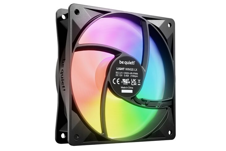 be quiet! Light Wings LX ARGB PWM High Speed Fan, Triple Pack - 120mm, black image number 1