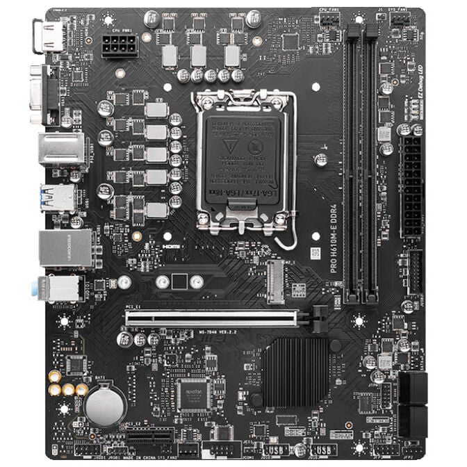 MSI Pro H610M-E DDR4, Socket LGA 1700, Intel H610, Micro-ATX - DDR4 image number 2