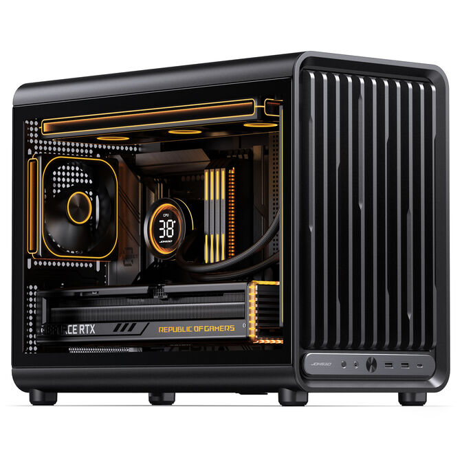 Jonsbo D33 STD PC Case, Mini Case, mATX, Tempered Glass - black image number 3