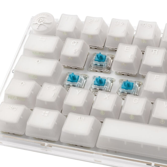 Ducky One 3 Aura White Mini Gaming Keyboard, RGB LED - MX-Blue image number 4