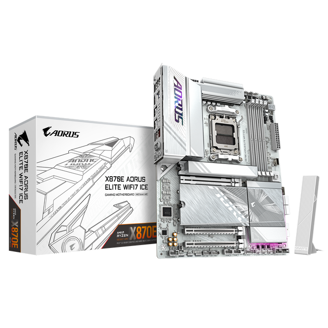 GIGABYTE X870E AORUS Elite WiFi7 ICE, AMD X870E Mainboard - Sockel AM5, DDR5 image number 0