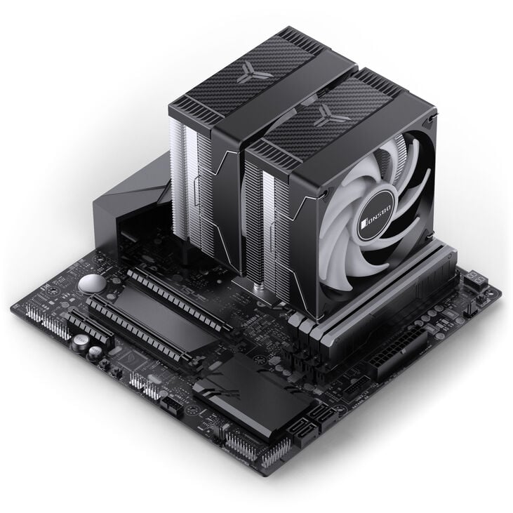 Jonsbo CR-3000E CPU cooler, dual tower, RGB - 120mm, black image number 10