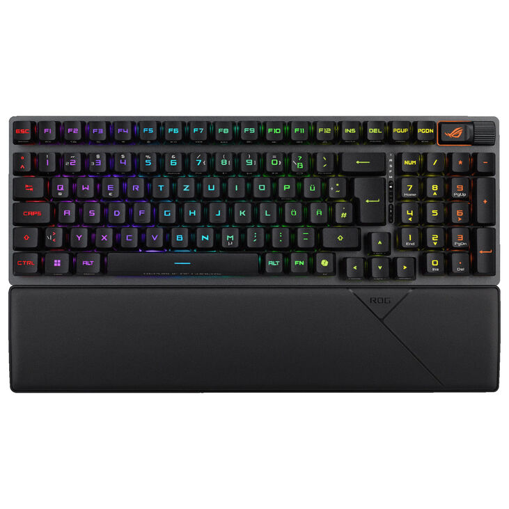 ASUS ROG Strix Scope II 96 RX Wireless Gaming Tastatur, 96%, RGB - schwarz, ROG RX RED image number 1