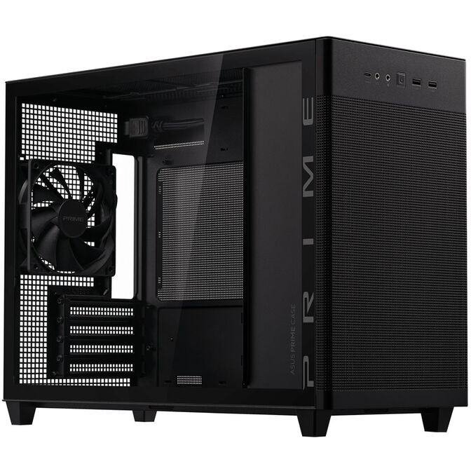 ASUS Prime AP201 Micro-ATX case, Tempered Glass - black image number 4