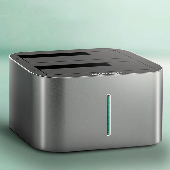 AXAGON ADSA-DC USB3.2 Gen1 - 2x SATA 6G CLONE DUAL HDD Dock Station ASMedia image number 2