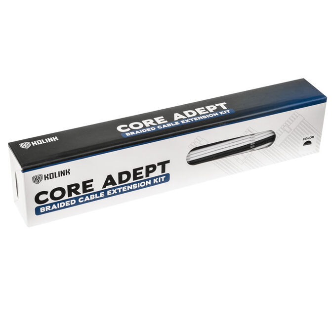 Kolink Core Adept Braided Cable Extension Kit - Black/White image number 3