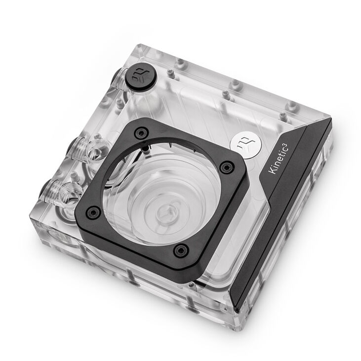EK Water Blocks EK-Quantum Kinetic3 FLT D5/DDC Ausgleichsbehälter - 120mm, D-RGB, Acryl image number 1