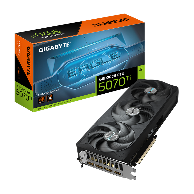 GIGABYTE GeForce RTX 5070 Ti Eagle OC SFF 16G, 16384 MB GDDR7