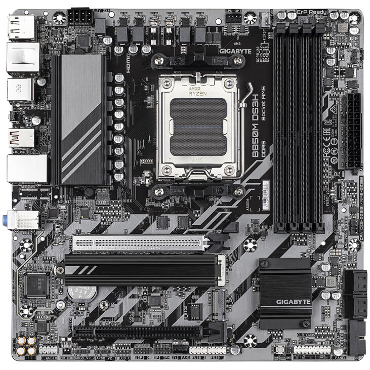 GIGABYTE B850M DS3H Mainboard, Sockel AM5, AMD B850, mATX, DDR5 image number 2
